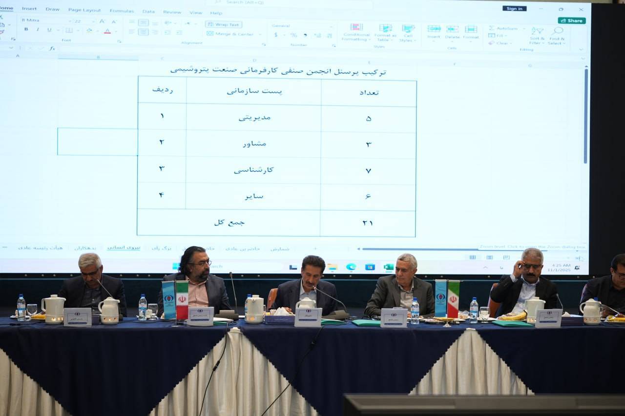 مجمع عمومی به طور فوق العاده انجمن صنفی کارفرمایی صنعت پتروشیمی برگزار شد